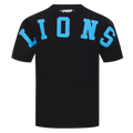 NFL DETROIT LIONS WINGSPAN T-SHIRT EN JERSEY DE COTON À ÉPAULES TOMBANTES POUR HOMME (NOIR)