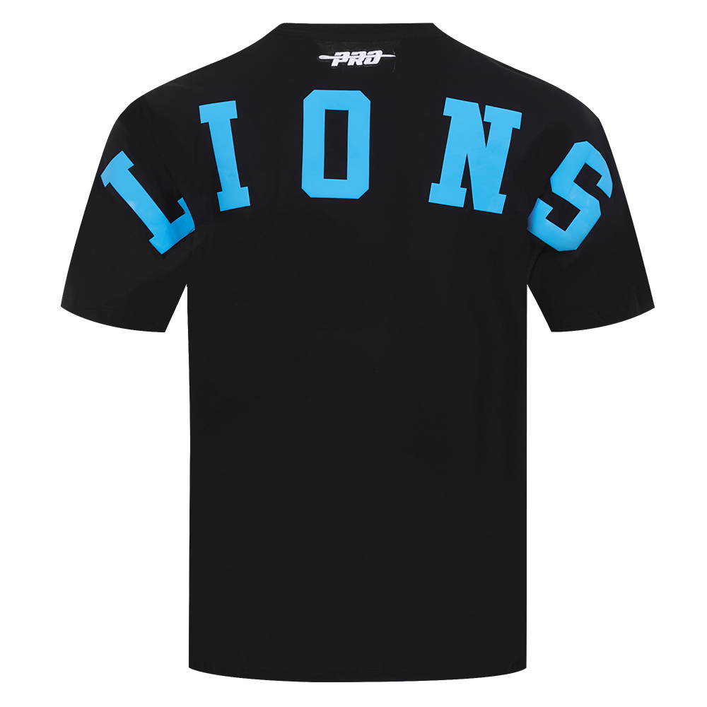 NFL DETROIT LIONS WINGSPAN T-SHIRT EN JERSEY DE COTON À ÉPAULES TOMBANTES POUR HOMME (NOIR)