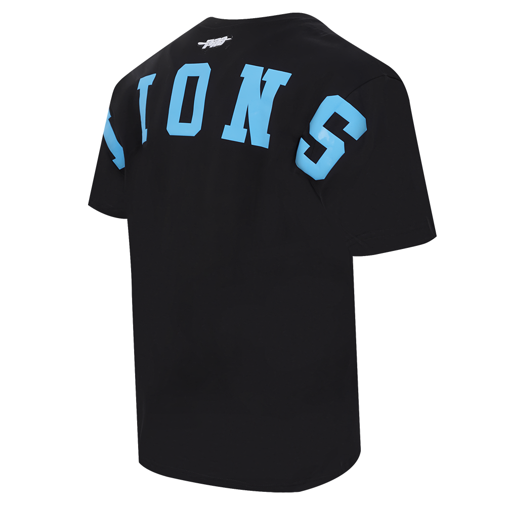 NFL DETROIT LIONS WINGSPAN T-SHIRT EN JERSEY DE COTON À ÉPAULES TOMBANTES POUR HOMME (NOIR)
