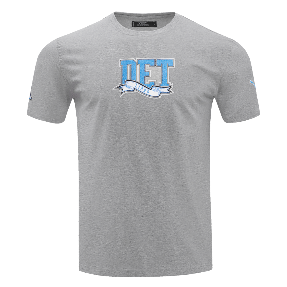 NFL DETROIT LIONS TEAM PENNANTS MEN'S   TEE (HEATHER GREY)