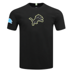 NFL DETROIT LIONS UNDER THE LIGHTS T-SHIRT EN JERSEY SIMPLE POUR HOMME (NOIR)
