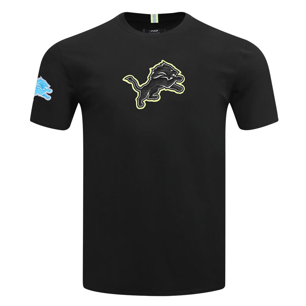 NFL DETROIT LIONS UNDER THE LIGHTS T-SHIRT EN JERSEY SIMPLE POUR HOMME (NOIR)