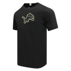 NFL DETROIT LIONS UNDER THE LIGHTS T-SHIRT EN JERSEY SIMPLE POUR HOMME (NOIR)