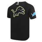 NFL DETROIT LIONS UNDER THE LIGHTS T-SHIRT EN JERSEY SIMPLE POUR HOMME (NOIR)