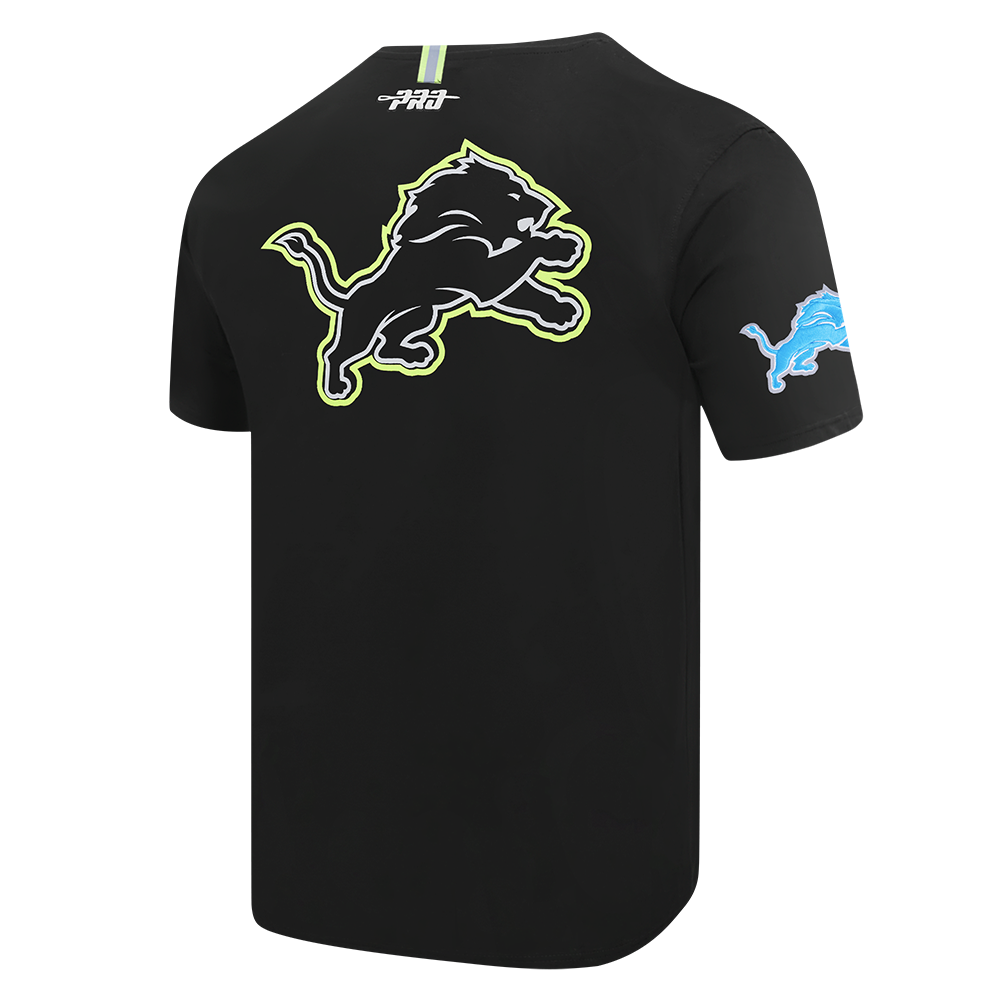 NFL DETROIT LIONS UNDER THE LIGHTS T-SHIRT EN JERSEY SIMPLE POUR HOMME (NOIR)