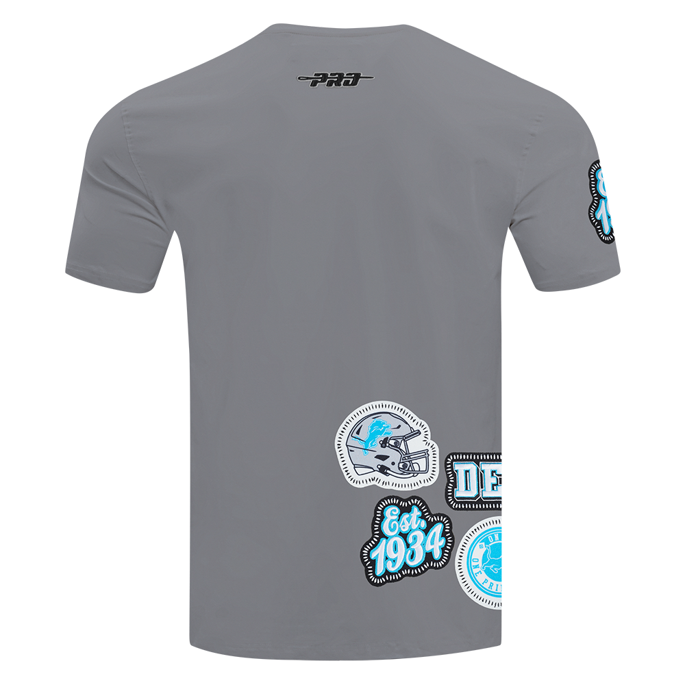 NFL DETROIT LIONS DIY PICK STITCH T-SHIRT EN JERSEY SIMPLE POUR HOMME (GRIS)