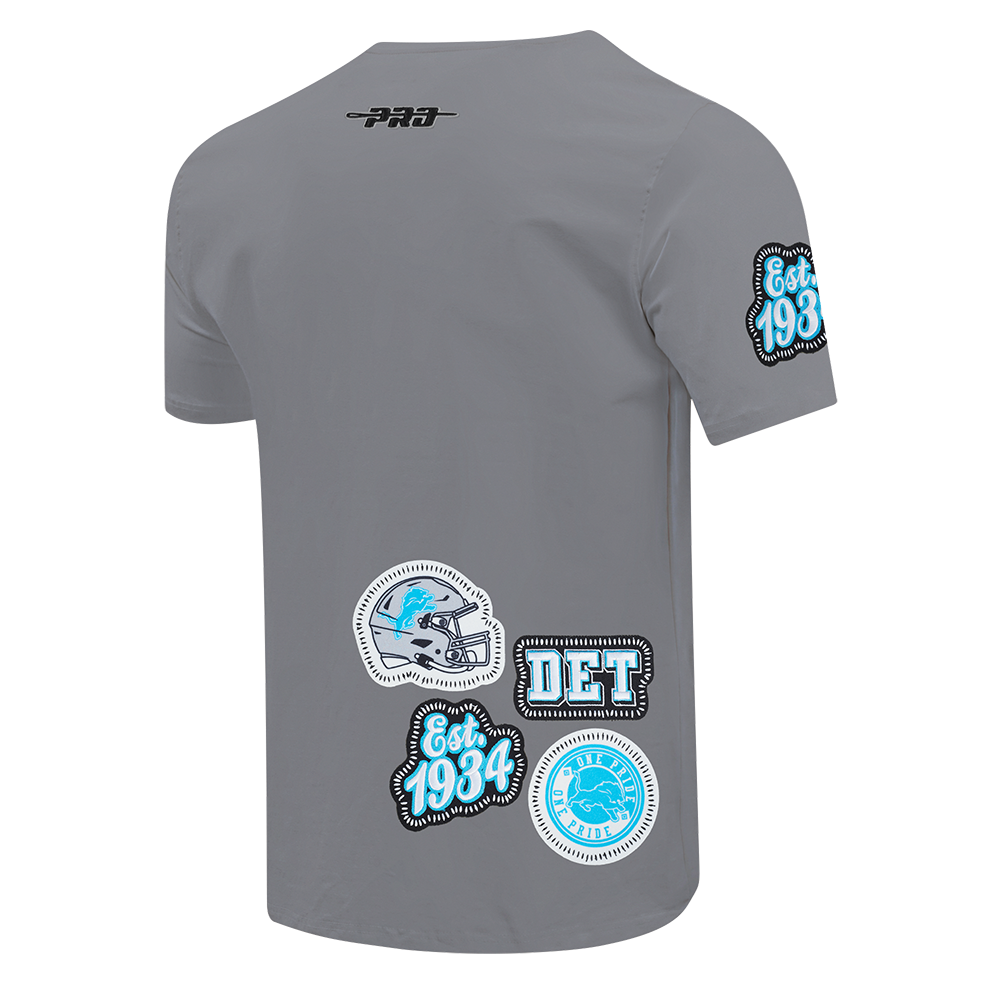 NFL DETROIT LIONS DIY PICK STITCH T-SHIRT EN JERSEY SIMPLE POUR HOMME (GRIS)