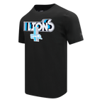 NFL DETROIT LIONS RETRO ELEVATION MEN'S SINGLE JERSEY TEE (BLACK)