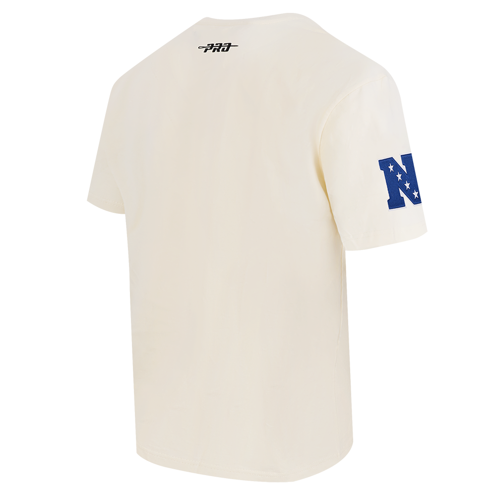 NFL DETROIT LIONS T-SHIRT CHROME EN JERSEY DE COTON À ÉPAULES TOMBANTES POUR HOMME (COQUILLE D'ŒUF)