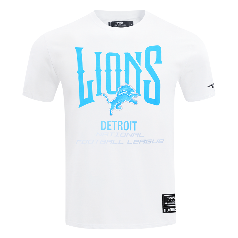 NFL DETROIT LIONS CITY TOUR 2.0 MEN'S COTTON JERSEY DROP SHOULDER TEE (WHITE)
