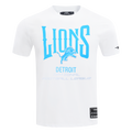 NFL DETROIT LIONS CITY TOUR 2.0 MEN'S COTTON JERSEY DROP SHOULDER TEE (WHITE)