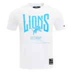 NFL DETROIT LIONS CITY TOUR 2.0 MEN'S COTTON JERSEY DROP SHOULDER TEE (WHITE)