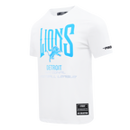 NFL DETROIT LIONS CITY TOUR 2.0 MEN'S COTTON JERSEY DROP SHOULDER TEE (WHITE)