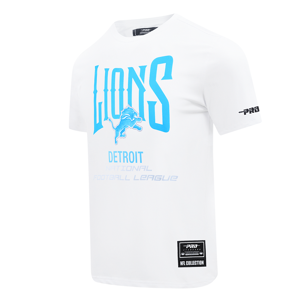 NFL DETROIT LIONS CITY TOUR 2.0 MEN'S COTTON JERSEY DROP SHOULDER TEE (WHITE)