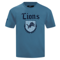 NFL DETROIT LIONS COUNTRY CLUB MEN'S COTTON JERSEY DROP SHOULDER TEE (STEEL BLUE)