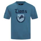 NFL DETROIT LIONS COUNTRY CLUB MEN'S COTTON JERSEY DROP SHOULDER TEE (STEEL BLUE)