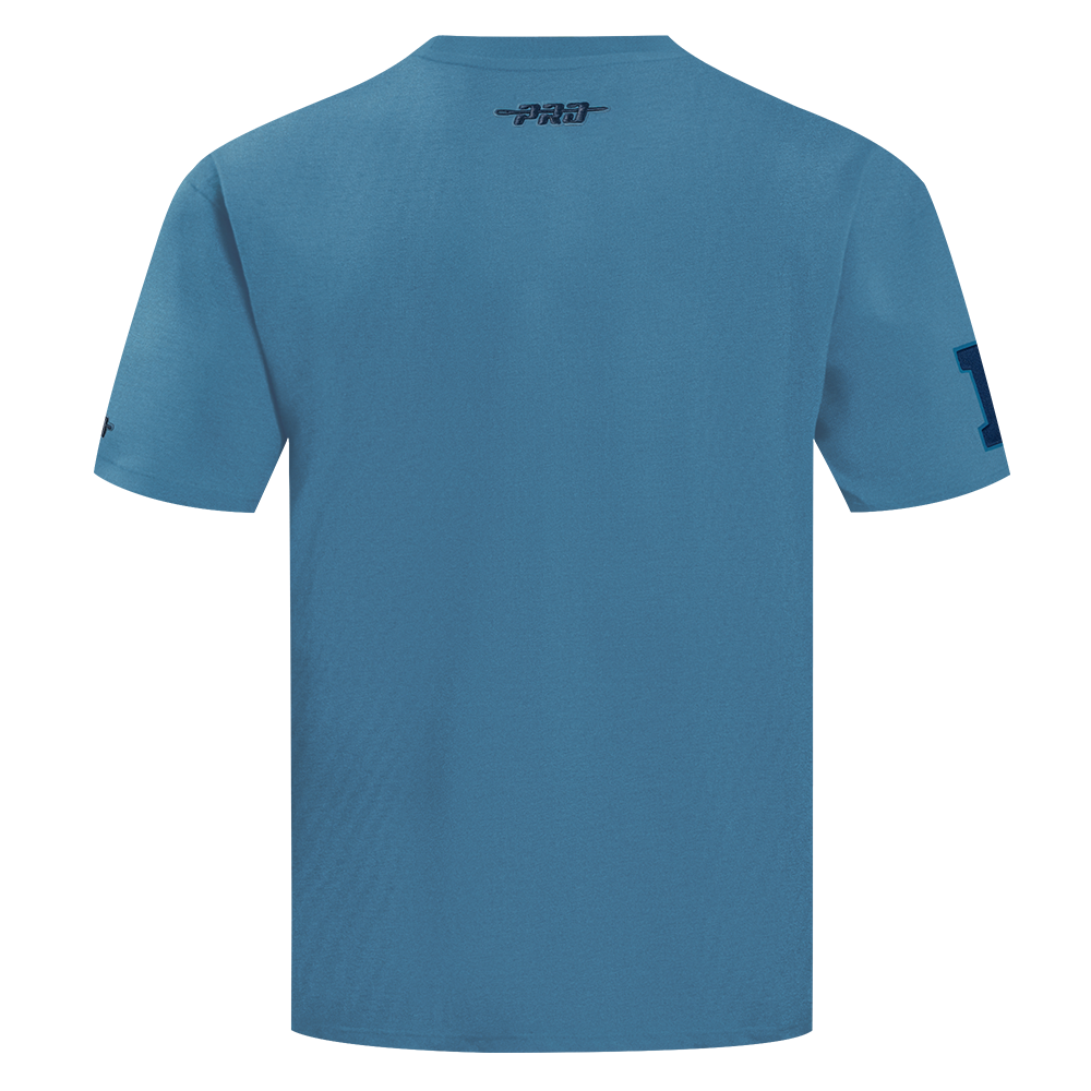 NFL DETROIT LIONS COUNTRY CLUB MEN'S COTTON JERSEY DROP SHOULDER TEE (STEEL BLUE)