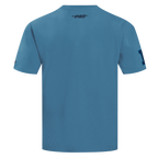 NFL DETROIT LIONS COUNTRY CLUB MEN'S COTTON JERSEY DROP SHOULDER TEE (STEEL BLUE)