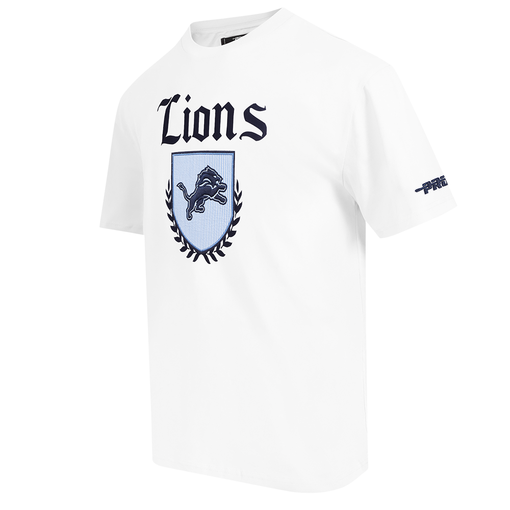 NFL DETROIT LIONS COUNTRY CLUB MEN'S COTTON JERSEY DROP SHOULDER TEE (WHITE)