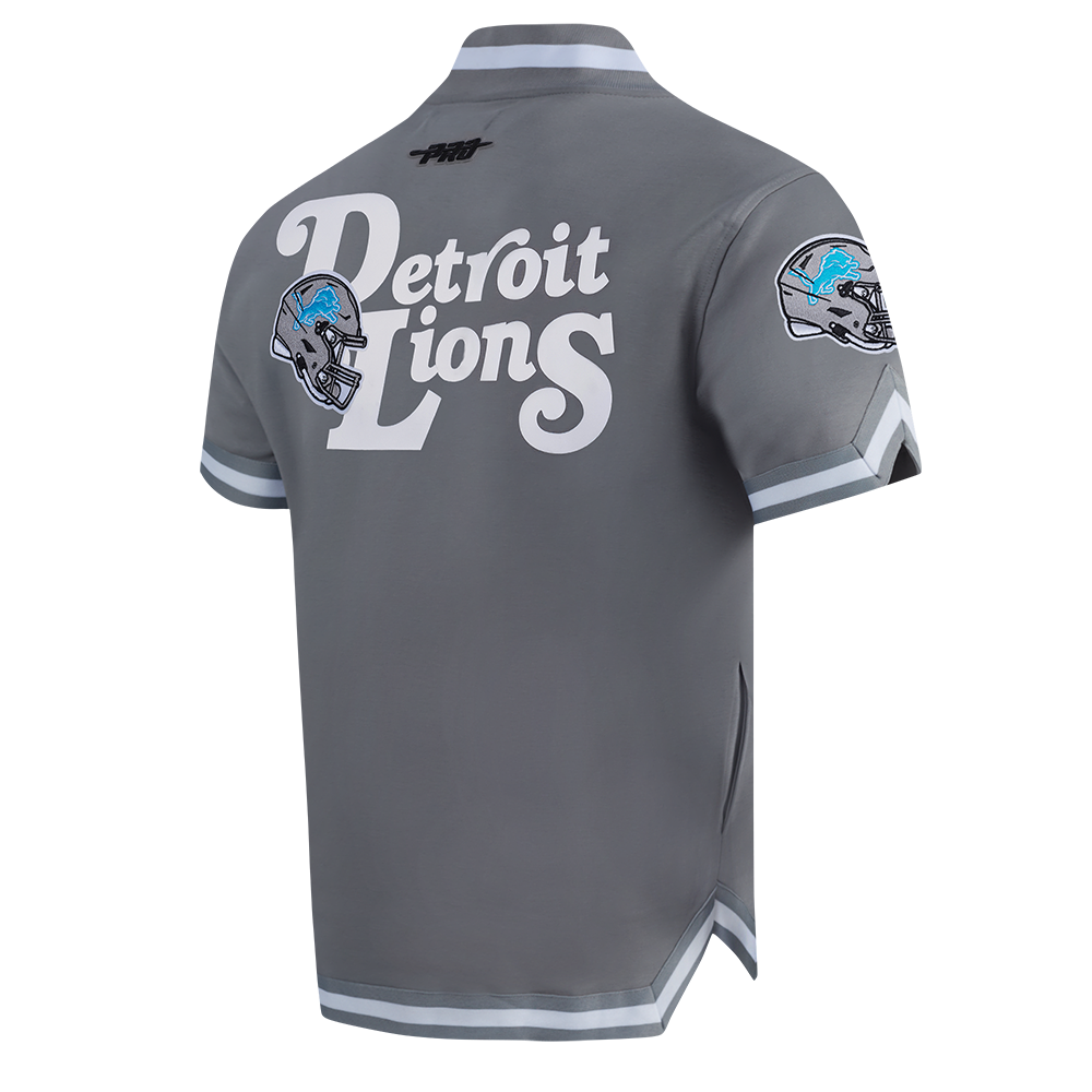 NFL DETROIT LIONS SOUVENIR BLOUSON D'ÉCHAUFFEMENT POUR HOMME (GRIS)