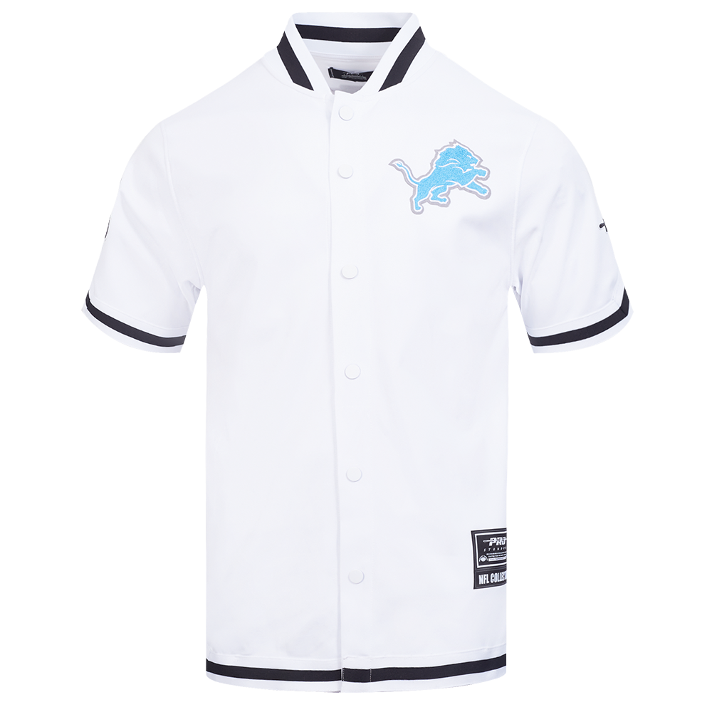 NFL DETROIT LIONS SOUVENIR MEN'S WARM UP JACKET (WHITE/BLACK)