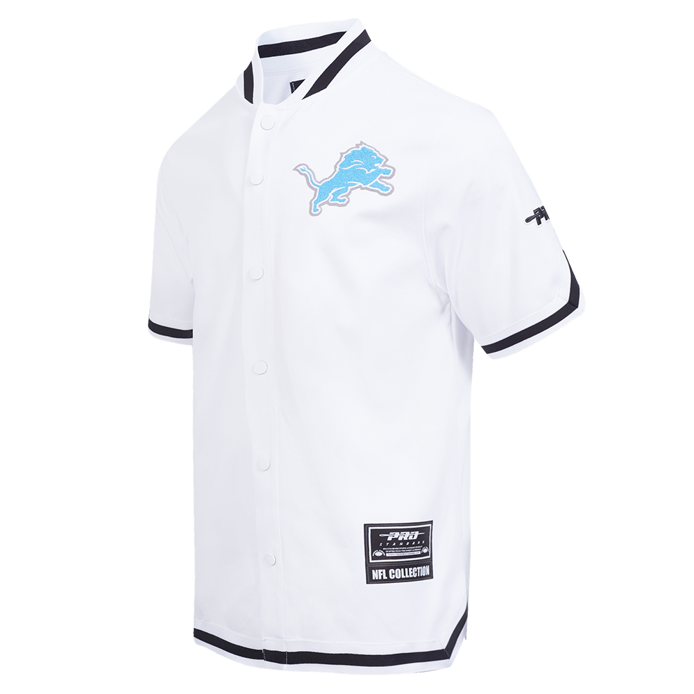 NFL DETROIT LIONS SOUVENIR MEN'S WARM UP JACKET (WHITE/BLACK)