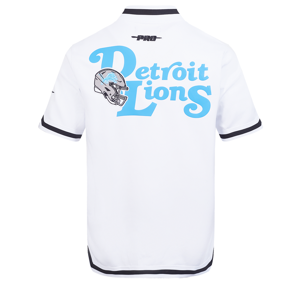NFL DETROIT LIONS SOUVENIR MEN'S WARM UP JACKET (WHITE/BLACK)