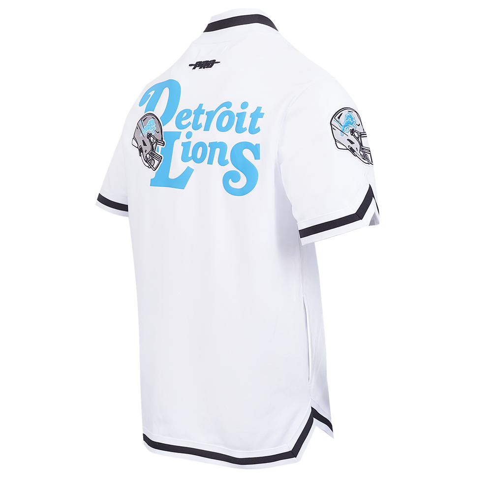 NFL DETROIT LIONS SOUVENIR MEN'S WARM UP JACKET (WHITE/BLACK)