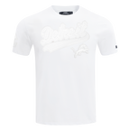 NFL DETROIT LIONS WHITE OUT T-SHIRT EN JERSEY SIMPLE POUR HOMME (BLANC)