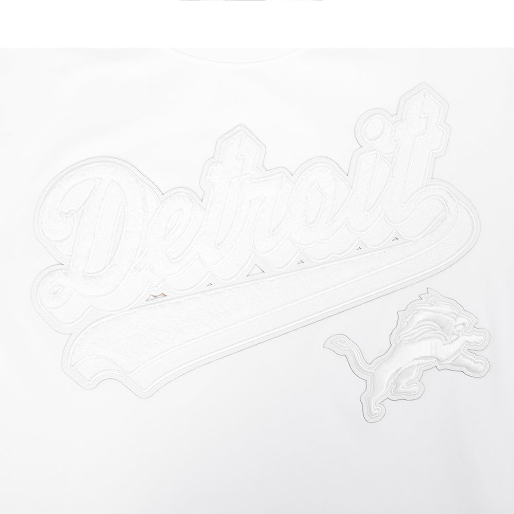 NFL DETROIT LIONS WHITE OUT T-SHIRT EN JERSEY SIMPLE POUR HOMME (BLANC)