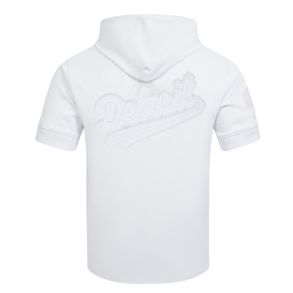 NFL DETROIT LIONS WHITE OUT CHANDAIL À CAPUCHON À MANCHES COURTES POUR HOMME (BLANC)