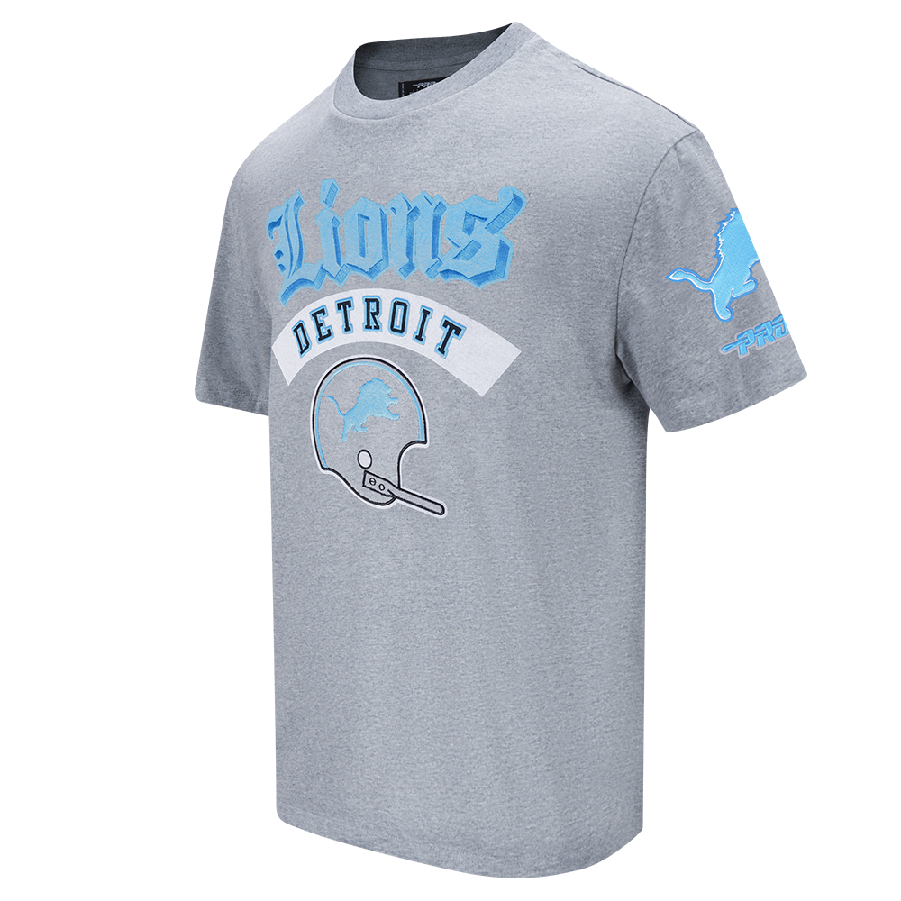 NFL DETROIT LIONS BEST OF T-SHIRT EN JERSEY DE COTON À ÉPAULES TOMBANTES POUR HOMME (GRIS CHINÉ FONCÉ)