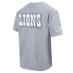 NFL DETROIT LIONS BEST OF T-SHIRT EN JERSEY DE COTON À ÉPAULES TOMBANTES POUR HOMME (GRIS CHINÉ FONCÉ)