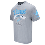 NFL DETROIT LIONS BEST OF T-SHIRT EN JERSEY DE COTON À ÉPAULES TOMBANTES POUR HOMME (GRIS CHINÉ FONCÉ)