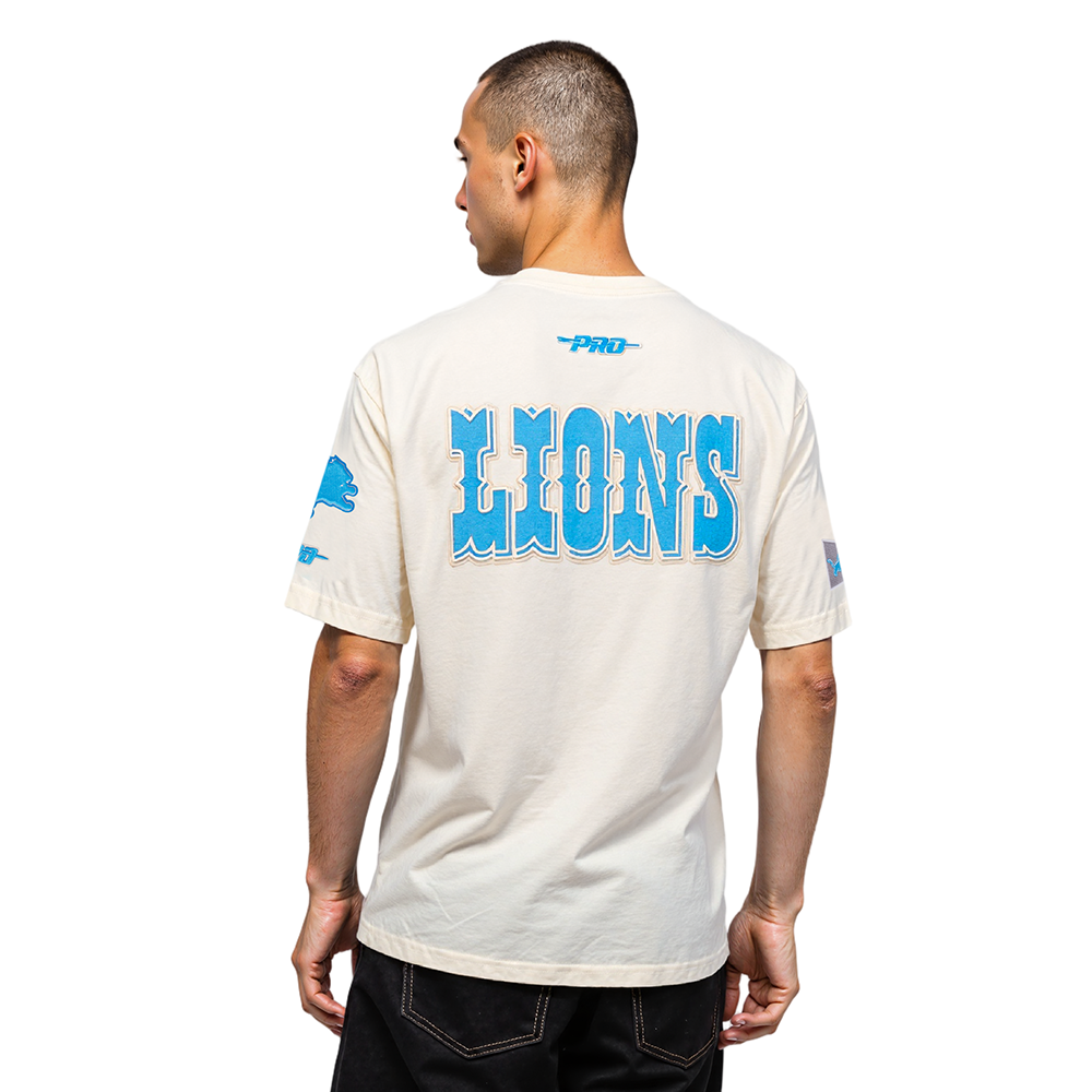 NFL DETROIT LIONS BEST OF T-SHIRT EN JERSEY DE COTON À ÉPAULES TOMBANTES POUR HOMME (COQUILLE D'ŒUF)