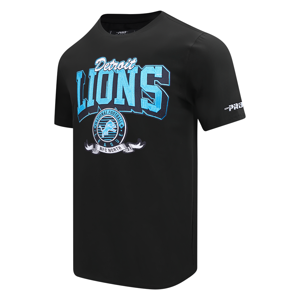 NFL DETROIT LIONS TEAM BADGE MEN'S SJ TEE (BLACK)