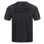 NFL DETROIT LIONS WASHED VANGUARD T-SHIRT À MANCHES COURTES POUR HOMME (NOIR DÉLAVÉ)
