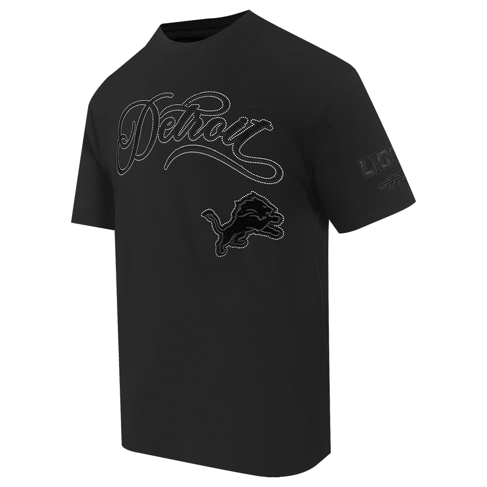 NFL DETROIT LIONS BLACKOUT MEN'S CJ DROP SHOULDER TEE (BLACK)