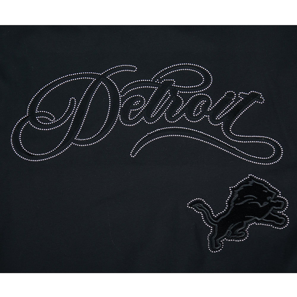 NFL DETROIT LIONS BLACKOUT MEN'S CJ DROP SHOULDER TEE (BLACK)