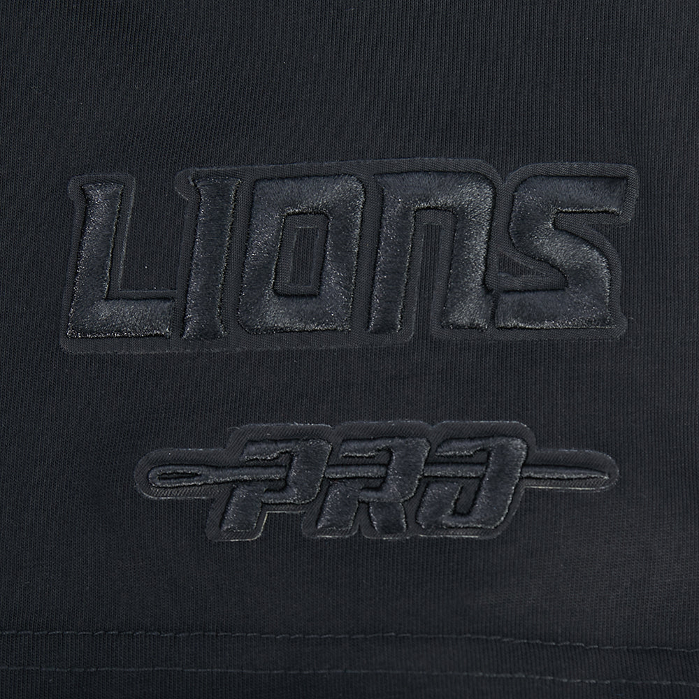 NFL DETROIT LIONS BLACKOUT MEN'S CJ DROP SHOULDER TEE (BLACK)