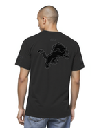 NFL DETROIT LIONS BLACKOUT MEN'S CJ DROP SHOULDER TEE (BLACK)