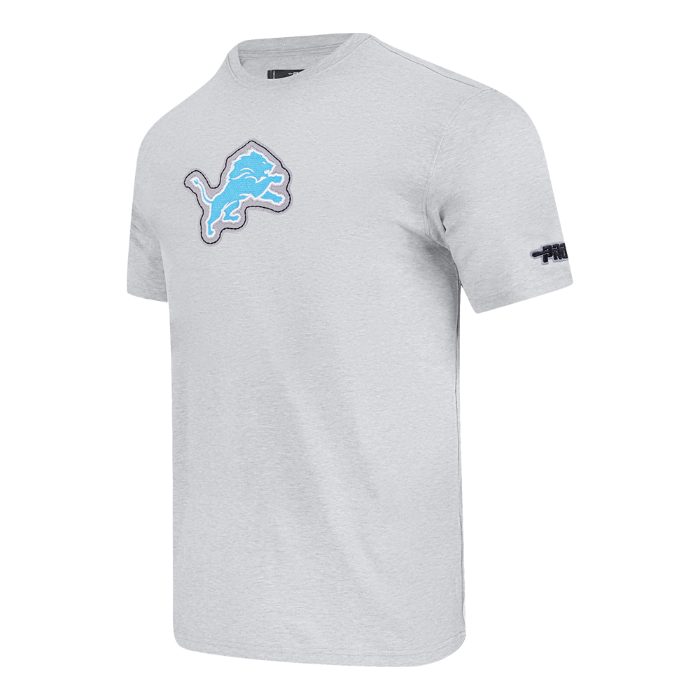 NFL DETROIT LIONS REBEL ATHLETICS T-SHIRT EN JERSEY SIMPLE POUR HOMME (GRIS CHINÉ)