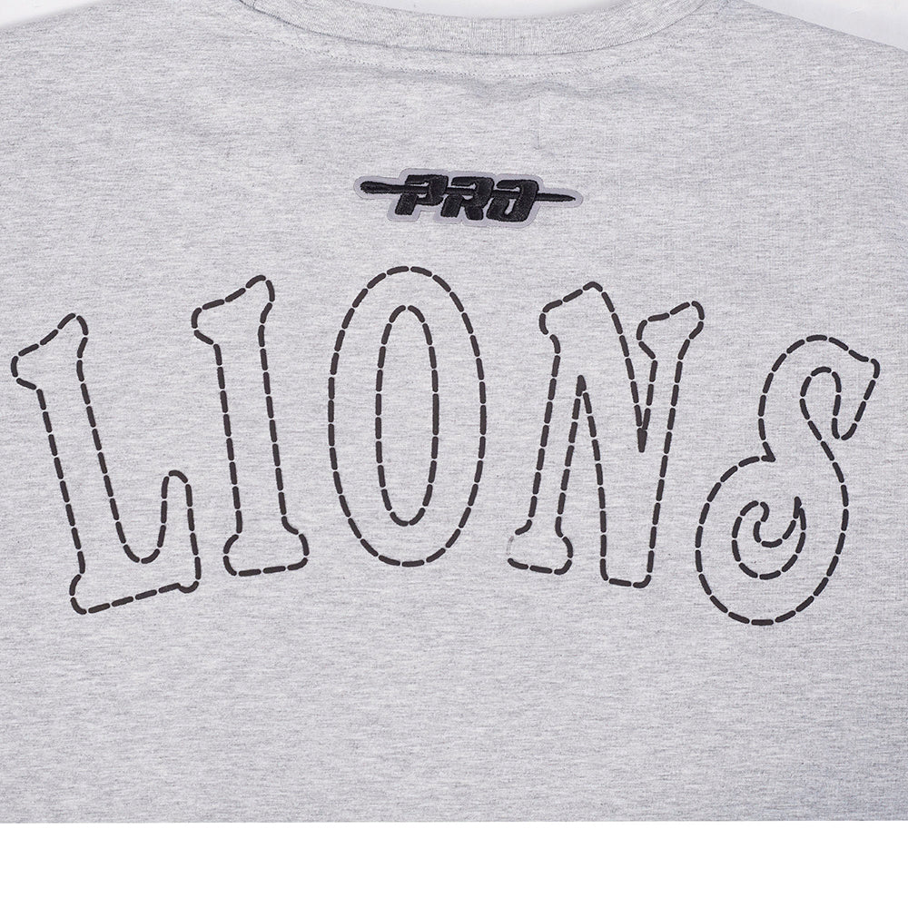 NFL DETROIT LIONS REBEL ATHLETICS T-SHIRT EN JERSEY SIMPLE POUR HOMME (GRIS CHINÉ)