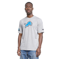 NFL DETROIT LIONS REBEL ATHLETICS T-SHIRT EN JERSEY SIMPLE POUR HOMME (GRIS CHINÉ)