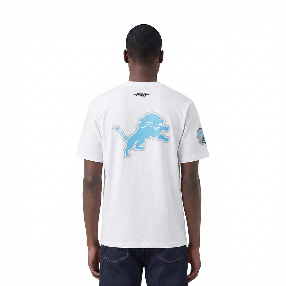 NFL DETROIT LIONS LIVING LARGE MEN'S CJ DROP SHOULDER TEE (WHITE)