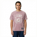 NFL DETROIT LIONS STREET TEAM MEN'S CJ DROP SHOULDER ENZYME WASH TEE (WASHED MAUVE)