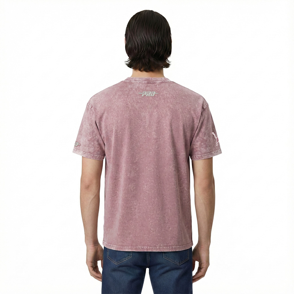 NFL DETROIT LIONS STREET TEAM MEN'S CJ DROP SHOULDER ENZYME WASH TEE (WASHED MAUVE)