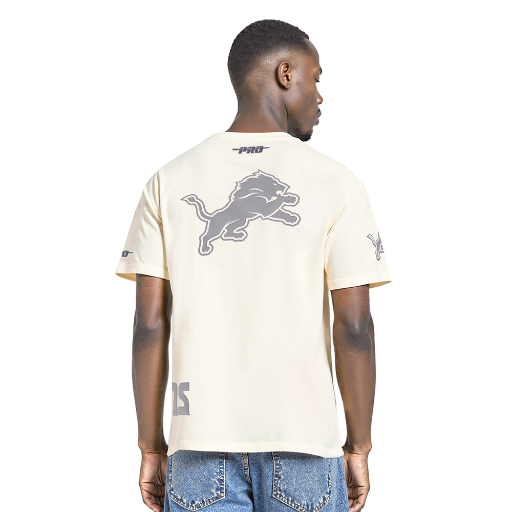 NFL DETROIT LIONS STREET TEAM MEN'S CJ DROP SHOULDER TEE (EGGSHELL)