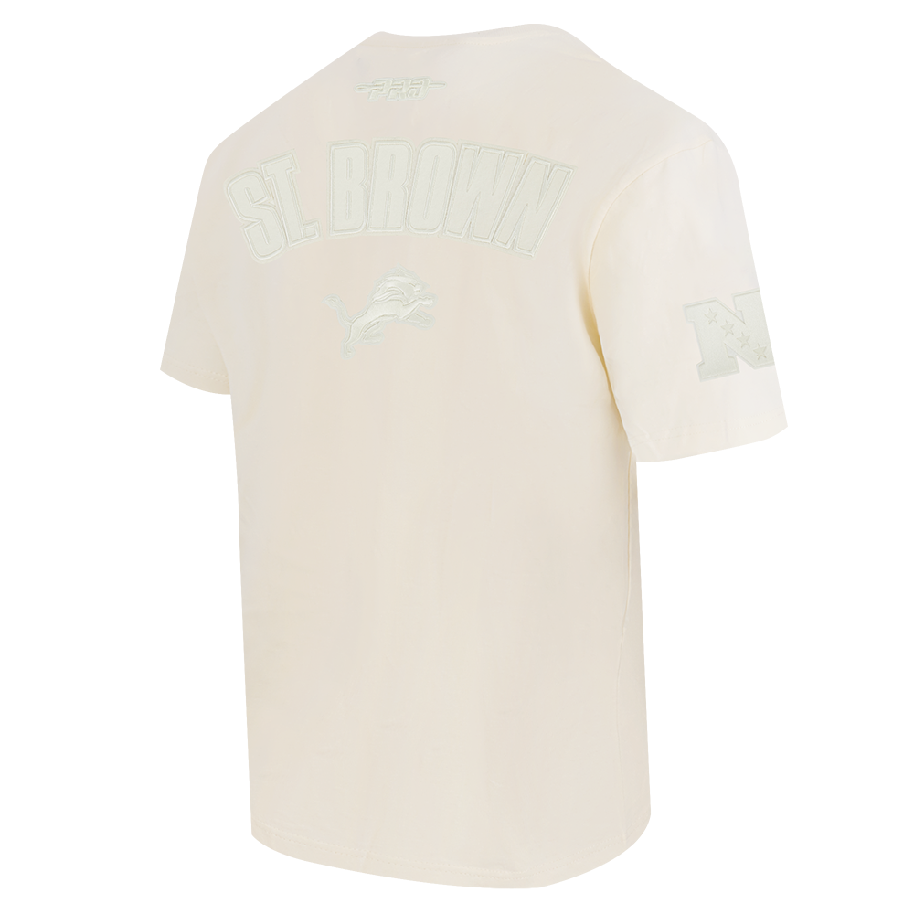 NFL DETROIT LIONS AMON RA ST. BROWN #14 NEUTRAL PNN MEN'S S/S TEE (EGGSHELL)