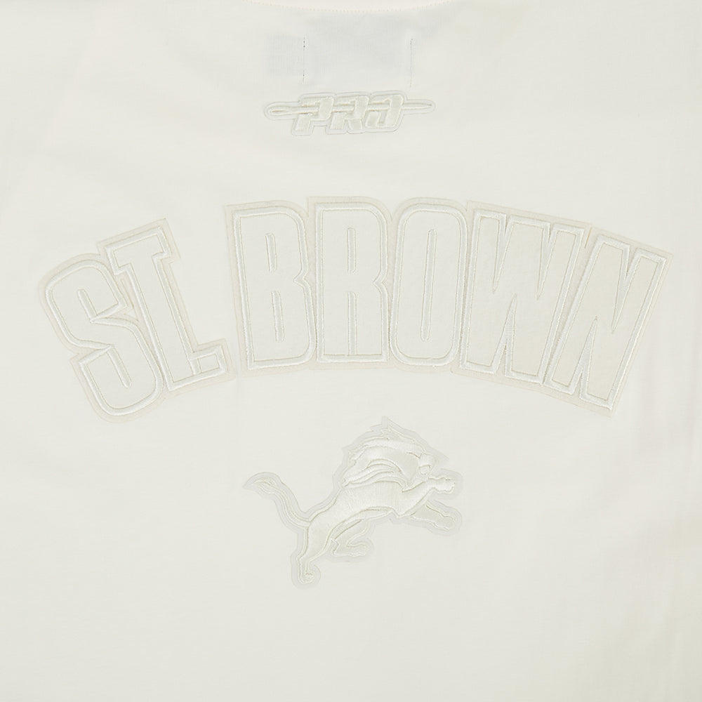 NFL DETROIT LIONS AMON RA ST. BROWN #14 NEUTRAL PNN MEN'S S/S TEE (EGGSHELL)